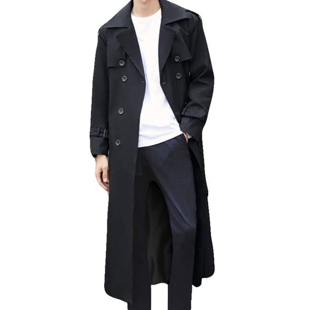 ¿Hombre Pantete? Gabardina Con Doble Botonadura, Cazadora Informal De Gran Tamaño, Chaqueta Larga Con Solapa, Abrigo