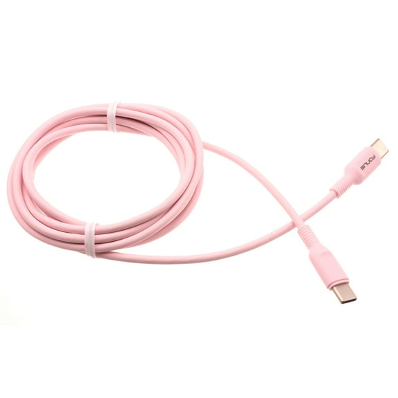 USB-C to Type-C Pink 6ft Long Cable for T-Mobile REVVL 6 5G Phone - PD Fast Charger Cord Power Wire Sync R1M Compatible With REVVL 6 5G Model