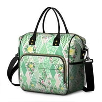 OBREWU Pioneer Flower Womens Lunch Box for Work,Insulated Large Pioneer Flower Lunch Bag for Women,Loncheras Para Mujer,Leakproof Adult Lunch Bag for Work,Beach,Travel,Picnic,Camping
