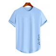 thumbnail image 2 of Playera Azul Hombre Camiseta Corte Bajo Curvo, 2 of 3
