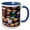 Blue/White, variant on 3drose, Morocco, Marrakech. Colorfully Painted Ceramic Bowls for Sale., 11oz Two-tone Blue Mug