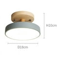 thumbnail image 3 of 2X Ceiling Lights Modern LED Nordic Wood Lighting Fixture Indoor Luminaire Kitchen Living Bedroom Bathroom -Gray, 3 of 3