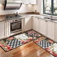 thumbnail image 3 of Kitchen Rugs Sets Of 2,Pioneer Flower Floral Print Pattern Anti Fatigue Kitchen Mat Rugs Non Slip Washable,Decorative Kitchen Floor Mats for Kitchen,Sink,Laundry,17"x47"+17"x47", 3 of 5