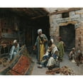 thumbnail image 3 of Alphons Leopold Mielich 14x12 Black Modern Framed Museum Art Print Titled - The Carpet Merchant, 3 of 5