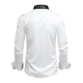 thumbnail image 2 of AZoiNM Men's Embroidered Long Sleeve Casual Shirt Loose Fit Button Down Polyester Top, 2 of 7