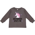 thumbnail image 3 of Inktastic My Nanny Loves Me Unicorn Girls Long Sleeve Toddler T-Shirt, 3 of 5