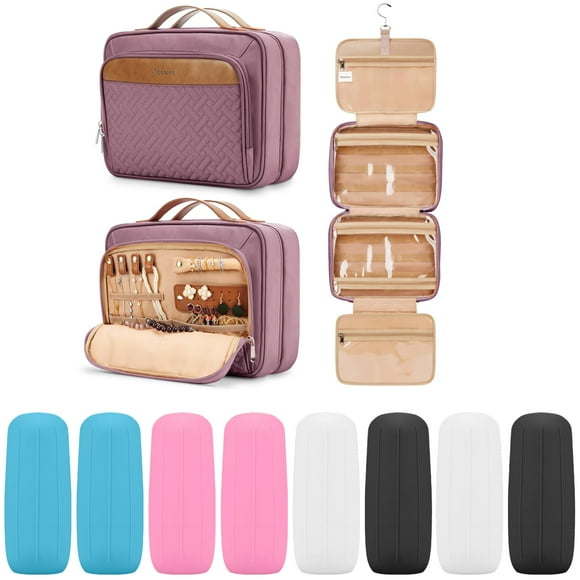 Neceser colgante de viaje COOSKY para mujer con fundas de silicona