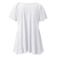 thumbnail image 7 of Sngxgn T-Shirt Crewneck Tee, Classic Fit T-Shirt for Women(White,M), 7 of 7