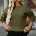 thumbnail image 4 of jtjvou Oversized Crewneck Sweatshirt for Women with Pockets, Cotton Casual Pullover Hoodies Long Sleeve Tops Fall 2025 Green L, 4 of 9