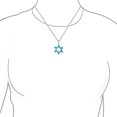 thumbnail image 3 of Bling Jewelry Womens Hanukkah Magen Judaic Opal Star of David Pendant Necklace Sterling Silver, 3 of 5