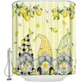 thumbnail image 2 of Lemon Gnomes Shower Curtain for Bathroom, Cute Dwarf Holding Yellow Lemon Bath Curtain, Summer Lemon Shower Curtain with Hooks Polyester Waterproof Home Bathtub Decor, 72 x 72 Inch, 2 of 6