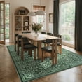 thumbnail image 3 of Lahome Washable 8'x10' Area Rug, Green Vintage Floral Rugs for Living Room, Non-Slip Soft Low Pile Farmhouse Botanical Carpet with Birds for Bedroom Dining Room Office Decor, Green, 3 of 12