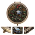 thumbnail image 4 of GOOHOCHY Espejo de maquillaje plegable vintage con diseño de pavo real, dorado, compacto, para bolso, portátil, pequeño, redondo, para mujeres y niñas, para viajes y uso diario., 4 of 8