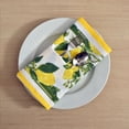 thumbnail image 4 of Fingercraft Cloth Napkin, Cotton Linen Blend Printed Table Napkins, Soft and Absorbent Fabric, 12 piece , 20x20In Lemon Print, 4 of 7