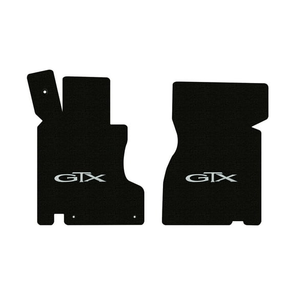 Lloyd Mats LogoMat Custom-Fit 2PC Carpet Floor Mats for 1968-1970 Plymouth GTX, Black