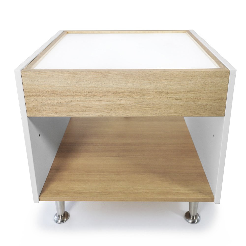 Elevated WB0760 24 x 26 x 24.50 in. Adjustable Light Table - Brown & White