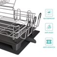 thumbnail image 2 of Escurridor de Trastes Acero Inoxidable para Mostrador de Cocina, Escurridor de Platos con Soporte para Copas de Vino, Estante para Cubiertos y Almohadilla de Secado Adicional, 2 of 7