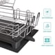 thumbnail image 2 of Escurridor de Trastes Acero Inoxidable para Mostrador de Cocina, Escurridor de Platos con Soporte para Copas de Vino, Estante para Cubiertos y Almohadilla de Secado Adicional, 2 of 7