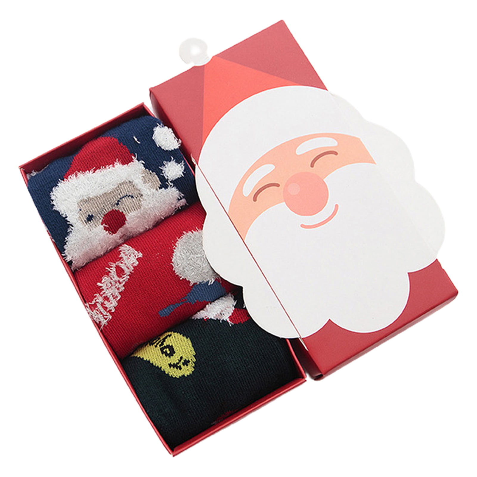 New Cotton Straight Christmas Sock Boy Girl Lovely Cartoon Santa Claus Short Socks Breathable Hosiery S M L XL