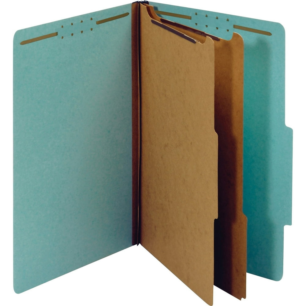 Pendaflex 2Divider Pressboard Classification Folders, Blue, 10 / Box