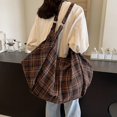 thumbnail image 2 of Large Capacity Tote Backpack Convertible Shoulder Crossbody With Checkered Pattern, 2 of 6