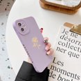 thumbnail image 4 of for iPhone 11 Case(2019 6.1"), Cute Plated Rose Gold Flower with Anti-Fall Lens Cameras Cover Shell, Soft TPU Shockproof Anti-Fingerprint Phone Protection Cases for Women Girls Men,Purple, 4 of 11