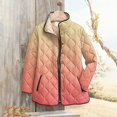 thumbnail image 2 of Yigetop Quilted Jackets for Women, Printed Plus Size Women's Winter Quilted Jacket Long Sleeved Button Down Jacket Lightweight Padded Jacket Womens Quilted Jacket Pink S, 2 of 4