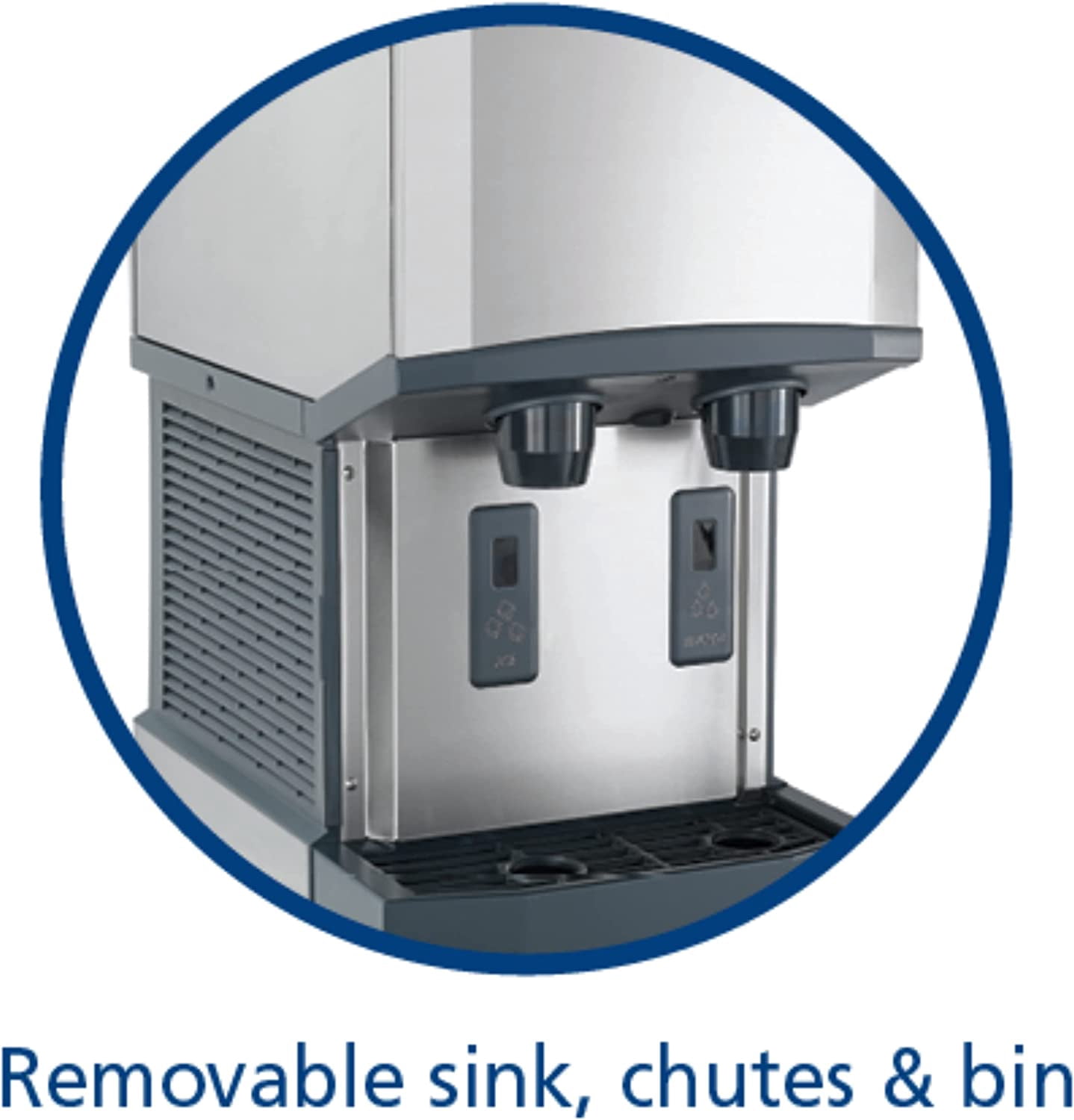 Scotsman HID540A-1 Meridian Countertop Air Cooled Ice Machine and Water Dispenser - 40 lb. Bin Storage