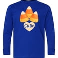 thumbnail image 3 of Inktastic Cute Candy Corn Heart Halloween Cutie Long Sleeve Youth T-Shirt, 3 of 5
