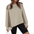 thumbnail image 2 of Futezty Sweatshirt for Women Casual Long Sleeve Crewneck Lightweight Pullover Tops Loose Sweatshirts, 2 of 8