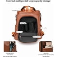 thumbnail image 3 of Sunyuer Vintage Women's Backpack - Fashionable, Simple, Versatile, Anti-theft, Large Capacity, Backpack Purse for Daily Work Travel, 3 of 7
