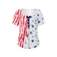 thumbnail image 3 of Qmyliery Women Independence Day Short Sleeve Tops with Flag Print, Loose Casual Style Patriotism Summer Clothing, 3 of 9