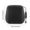 thumbnail image 3 of ZZERHUOO Universal Ventilated Seat Cushion With USB Powered Fan For Enhanced Airflow And Comfort On Long Drives Back Support for Chairs Seat Gel Pad 18 X 18 Outdoor Seat Cushions to Sit on Driving, 3 of 5
