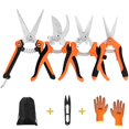 thumbnail image 3 of 5 Packs, Garden Pruning Shears Stainless Steel Blades, Handheld Scissors Set, 3 of 5