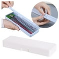 thumbnail image 3 of FNGZ Plastic Pencil Case with Snap-Tight Lid, White, 3 of 4