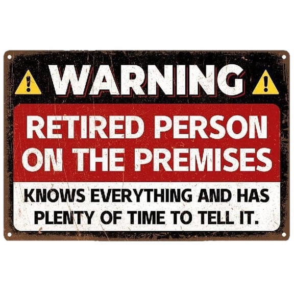 Retirement Metal Sign 8 x 12 inch, Gift for Women/Men, Decorative Wall Décor for Retirement Celebrations