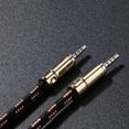 thumbnail image 3 of Cable auxiliar de audio trenzado macho a macho de 3,5 mm para altavoz de coche MP3 (negro) Ehuebsd Para estrenar, 3 of 8