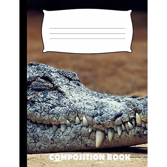 Composition Book: Crocodile Composition Notebook Wide Ruled (Paperback)