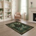 thumbnail image 2 of ODIKA 4'x6' Washable Area Rug Vintage Outdoorsman Border Theme Trout Lure Cabin Fishing Fish Refined for Bedroom, Reading Nook, Pet Friendly & Non-Shedding, 2 of 7