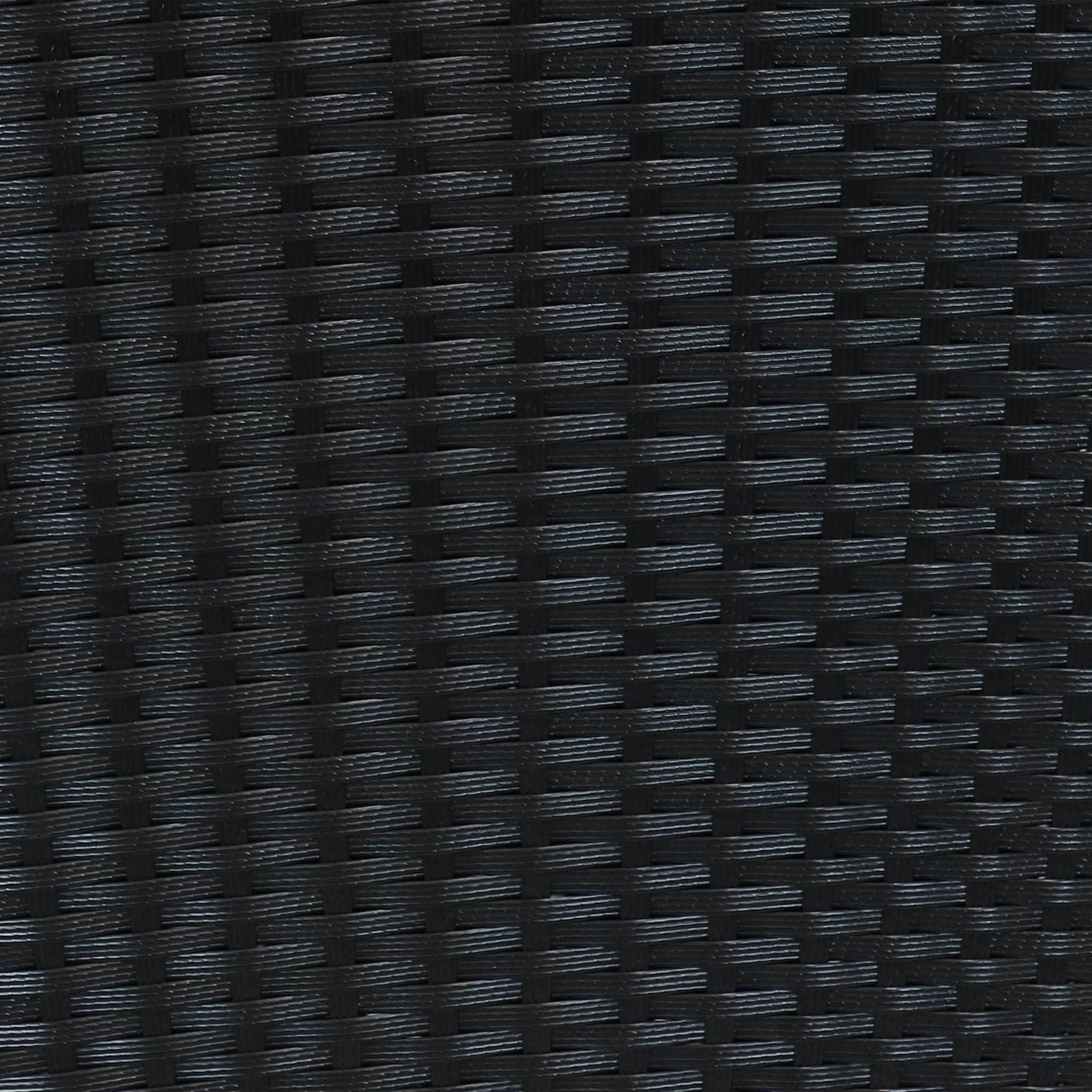 Sunnydaze Assorted Square Outdoor Black Rattan Planter with Liner 3-Count