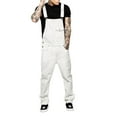 thumbnail image 3 of Men's Denim Bib Overalls Fashion Jumpsuit Workwear Slim Fit Dungaree Pants Jumpsuit with Pocke, 3 of 5