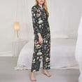 thumbnail image 3 of Yiaed Wildflower Watercolor 1 Print Pajamas Women's Long Sleeve Sleepwear Soft Button Down Loungewear Pjs Lounge Set Nightwear Womens Pajama Pants-Large, 3 of 7