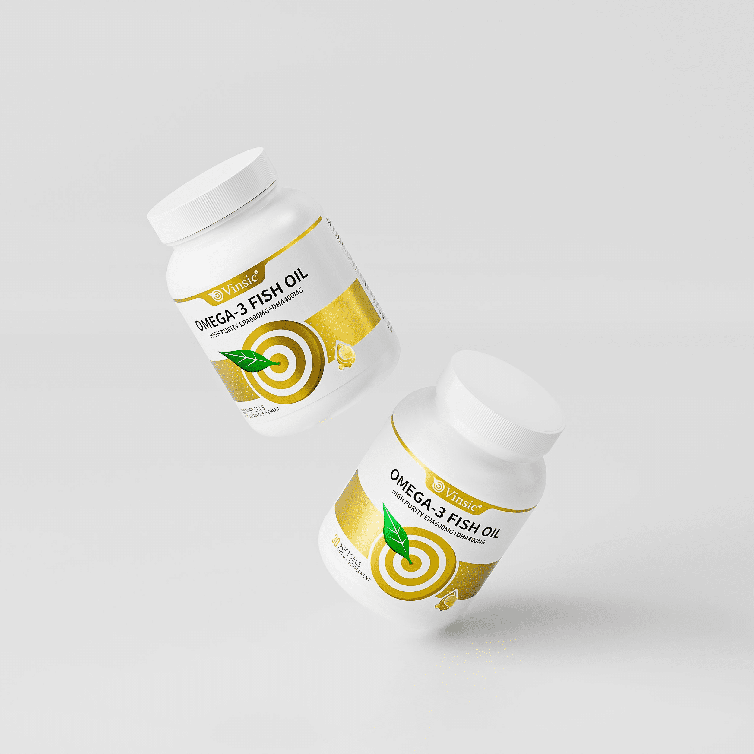 Vinsic Omega-3 Fish Oil 30 Capsules | High EPA & DHA Fatty Acids to Support Overall Wellness & Healthy Circulation | Premium New Zealand Made Supplement