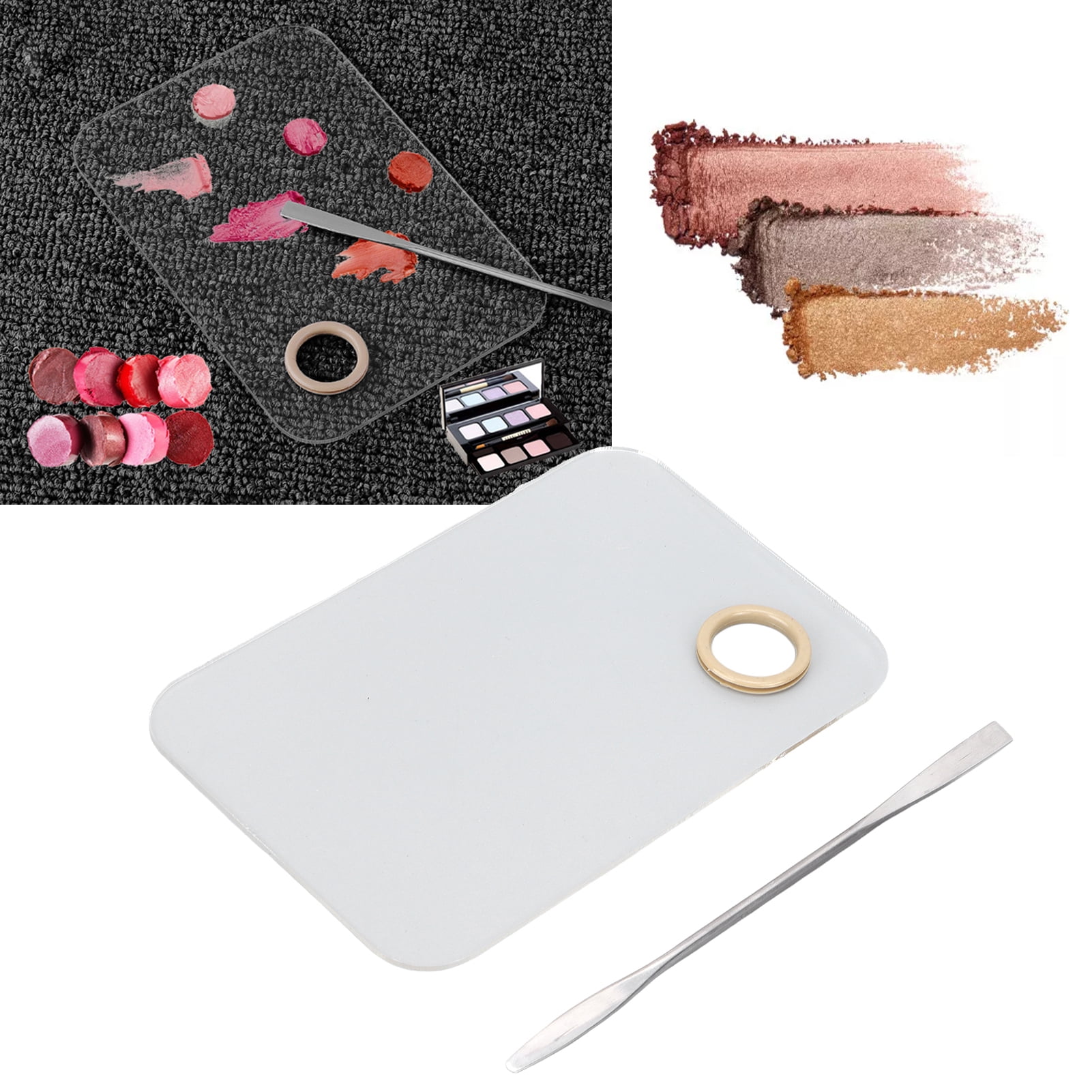 UMOYIT Makeup Mixing Palette with 1Pc Spatula and Hand Palette