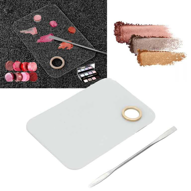 Ouligay Makeup Mixing Palette Handheld Acrylic Foundation Makeup Palette  Tray Transparent Makeup Facial Palette with Foundation Spatula Art Nail  Palette for Mixing Foundation Cosmetic with Felt Bag - Yahoo Shopping
