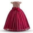 thumbnail image 3 of Vestido TTYAOVO para niña, boda, princesa, vestido de encaje con flores, talla 110, 3 of 7