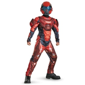 Red Halo Spartan Adult Halloween Costume Walmart Com Walmart Com