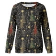 thumbnail image 6 of YUGYXL Christmas Sweatshirts for Women Plus Size Crewneck Long Sleeve Xmas Tree Print Shirts Casual Cute Funny Pullover Tops Multicolor XL, 6 of 7