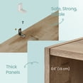 thumbnail image 2 of LEDREM 5-Tier Adjustable Bookcase, Open Bookshelf, Storage Shelf Organizer, 22lb Capacity per Shelf, for Home, Office Camel Brown, 2 of 6