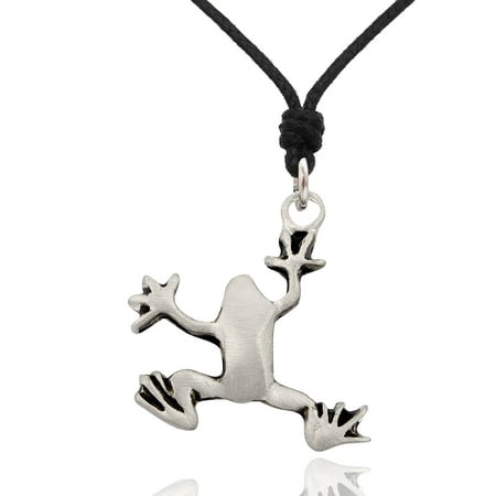 Frog Jewelry - New Frog Silver Pewter Charm Necklace Pendant Jewelry With Cotton Cord